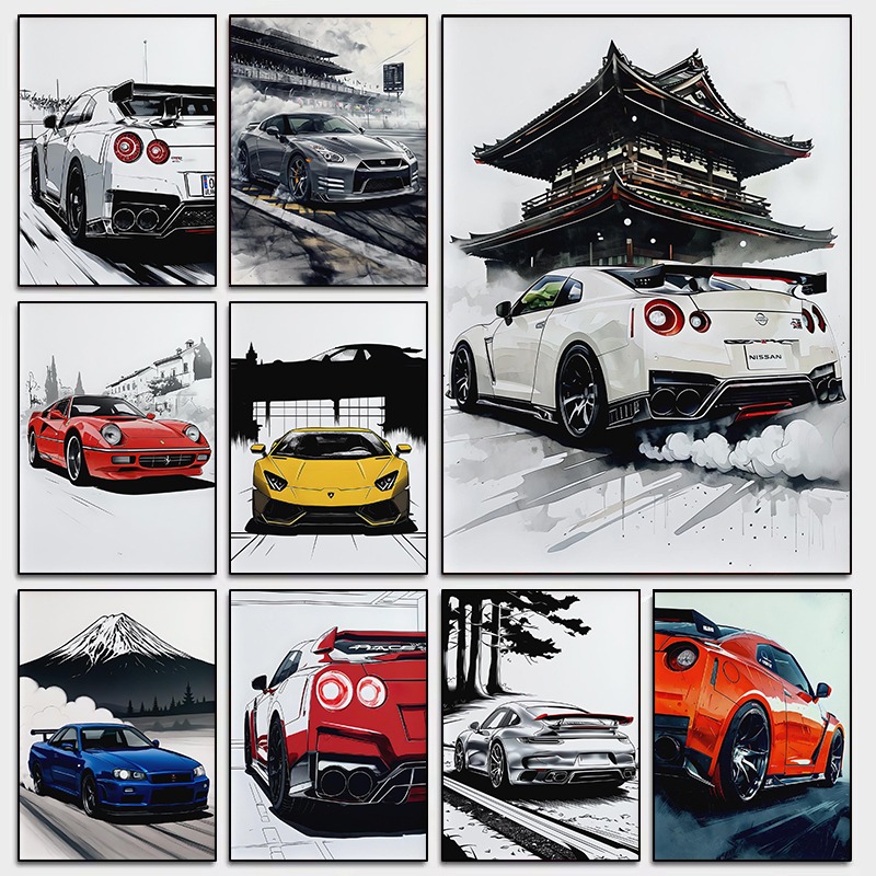 Japanese Luxury Lifestyle - Póster Artístico de pared de supercoche