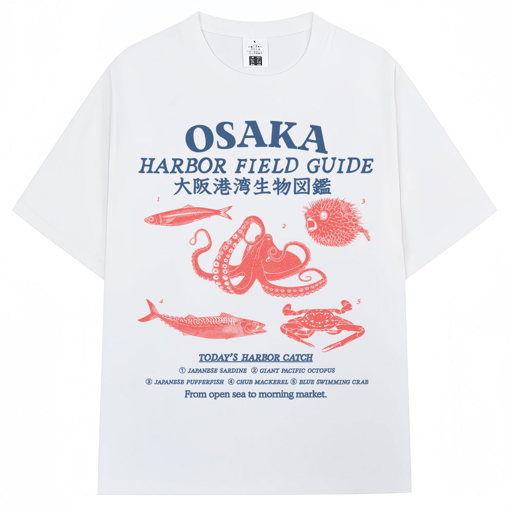 Japanese Women Lifestyle - Camiseta gráfica estilo japonés Osaka Harbor