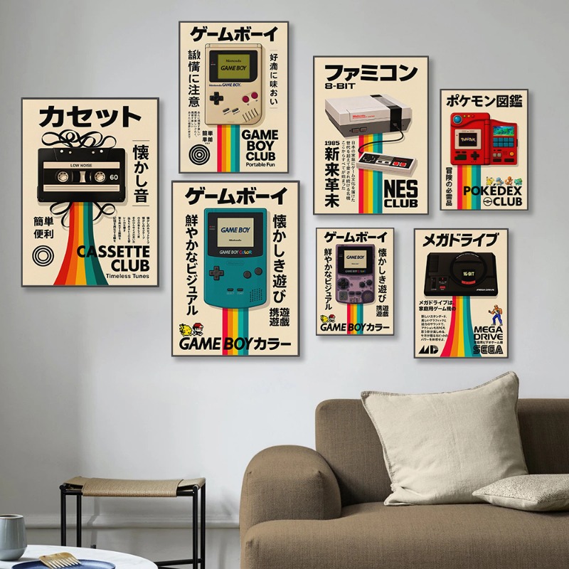 Póster Retro de Videojuegos, A - Japanese Minimalist Lifestyle reseña y precio