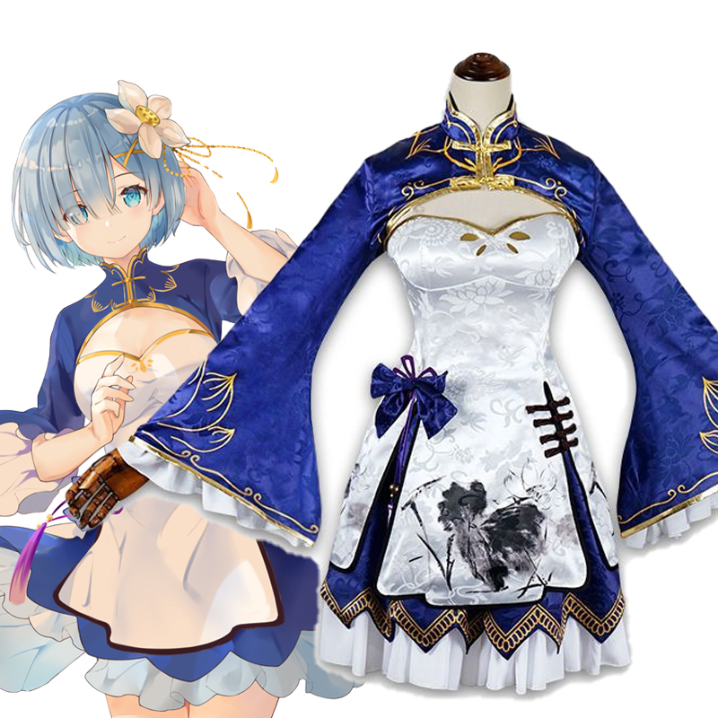 Rem Ram Cosplay Cheongsam Anim - Japanese Women Lifestyle reseña y precio